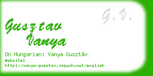 gusztav vanya business card
